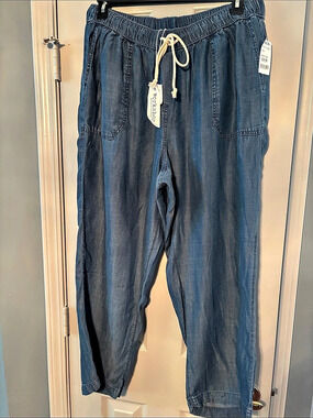 Workshop Blue Drawstring Pants NWT